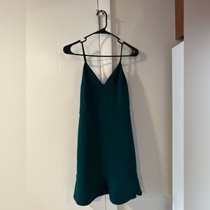 Emerald green mini dress